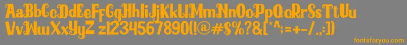 Blackmilles Font – Orange Fonts on Gray Background