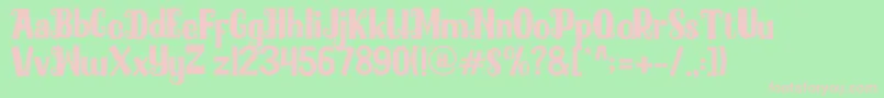 Blackmilles Font – Pink Fonts on Green Background