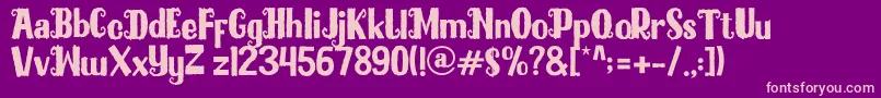 Blackmilles Font – Pink Fonts on Purple Background
