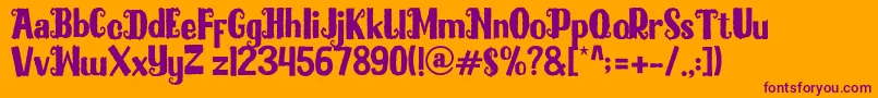 Blackmilles Font – Purple Fonts on Orange Background