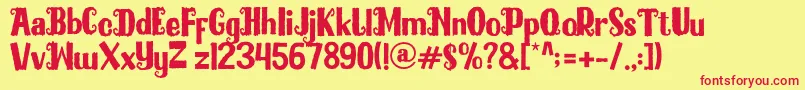Blackmilles Font – Red Fonts on Yellow Background