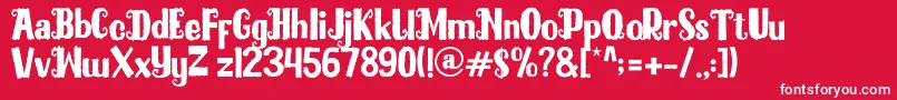 Blackmilles Font – White Fonts on Red Background