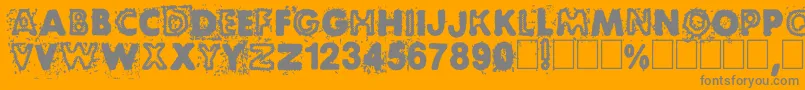 BlackNdot Font – Gray Fonts on Orange Background