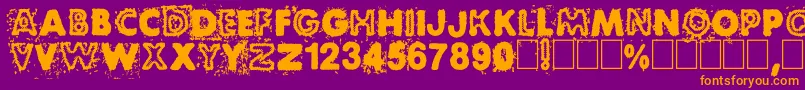 BlackNdot Font – Orange Fonts on Purple Background