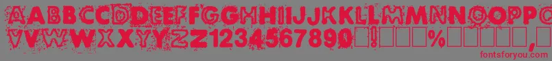 BlackNdot Font – Red Fonts on Gray Background