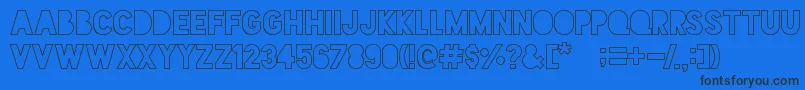 Blackout Sunrise Font – Black Fonts on Blue Background