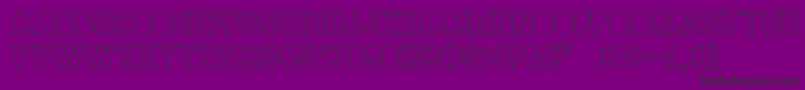 フォントBlackout Sunrise – 紫の背景に黒い文字