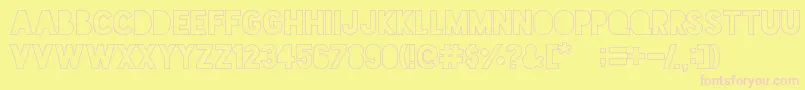 Blackout Sunrise Font – Pink Fonts on Yellow Background