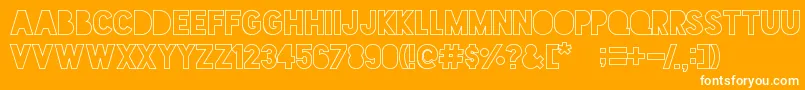 Blackout Sunrise Font – White Fonts on Orange Background