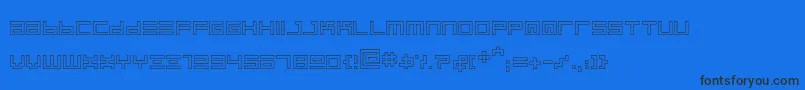 BinoutlineRegular Font – Black Fonts on Blue Background