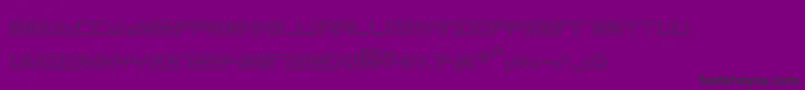フォントBinoutlineRegular – 紫の背景に黒い文字