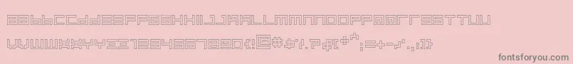 Czcionka BinoutlineRegular – szare czcionki na różowym tle