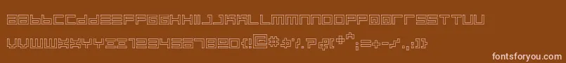Шрифт BinoutlineRegular – розовые шрифты на коричневом фоне