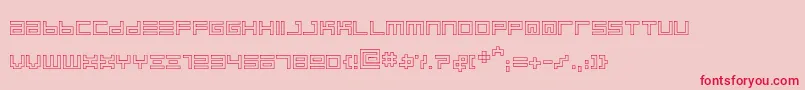BinoutlineRegular Font – Red Fonts on Pink Background