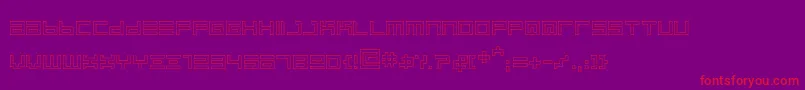 BinoutlineRegular Font – Red Fonts on Purple Background