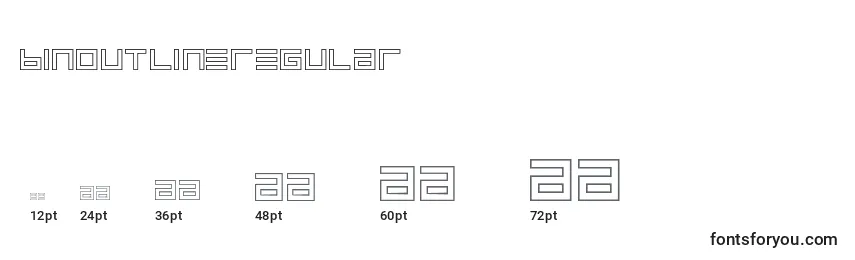 BinoutlineRegular Font Sizes