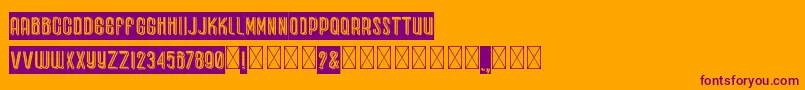 BlackRoties Font – Purple Fonts on Orange Background