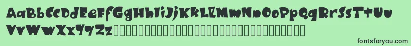 BlackRubyOne Font – Black Fonts on Green Background