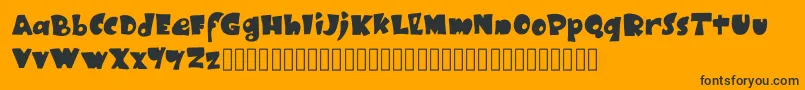 BlackRubyOne Font – Black Fonts on Orange Background