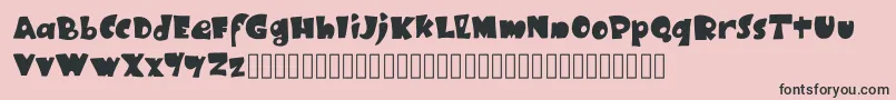 BlackRubyOne Font – Black Fonts on Pink Background