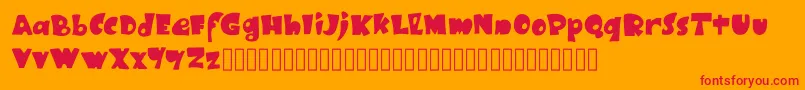 BlackRubyOne Font – Red Fonts on Orange Background