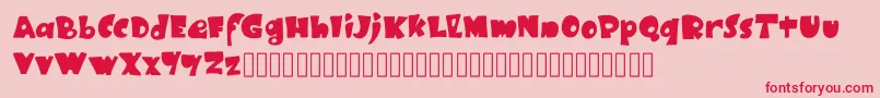 BlackRubyOne Font – Red Fonts on Pink Background