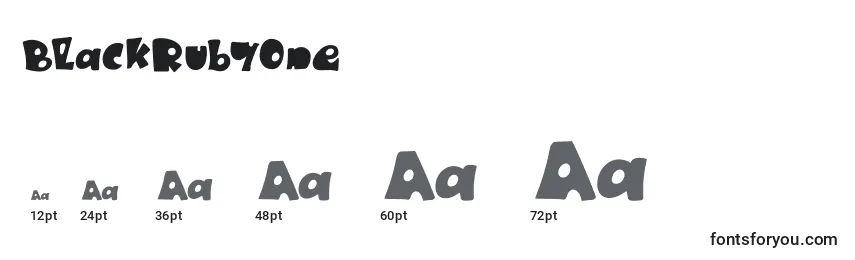 BlackRubyOne Font Sizes