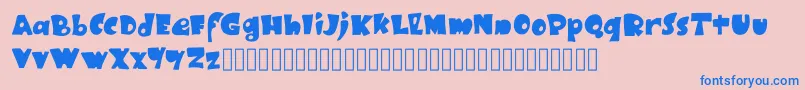 BlackRubyOne Font – Blue Fonts on Pink Background