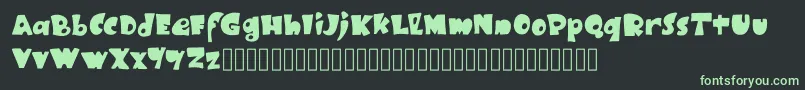 BlackRubyOne Font – Green Fonts on Black Background