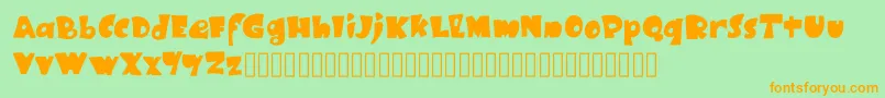 BlackRubyOne Font – Orange Fonts on Green Background