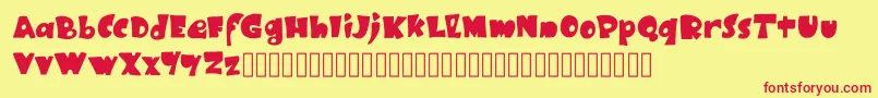 BlackRubyOne Font – Red Fonts on Yellow Background