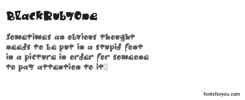 BlackRubyOne (121523) Font