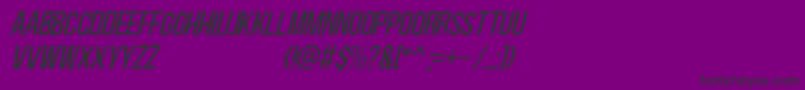 Blackside Italic-Schriftart – Schwarze Schriften auf violettem Hintergrund