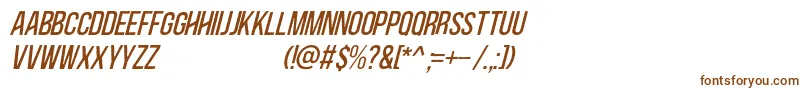 フォントBlackside Italic – 白い背景に茶色のフォント