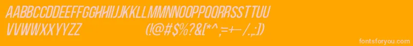 フォントBlackside Italic – オレンジの背景にピンクのフォント