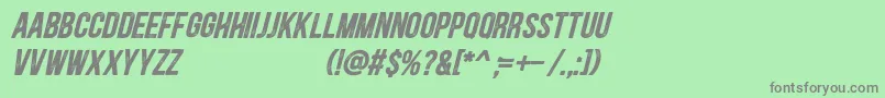 Blackside Rust Bold Italic Font – Gray Fonts on Green Background