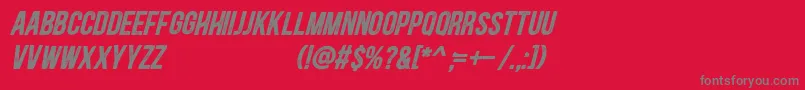 Blackside Rust Bold Italic Font – Gray Fonts on Red Background