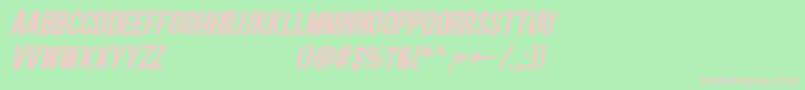 Blackside Rust Bold Italic Font – Pink Fonts on Green Background