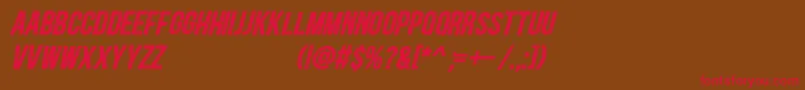 Blackside Rust Bold Italic Font – Red Fonts on Brown Background