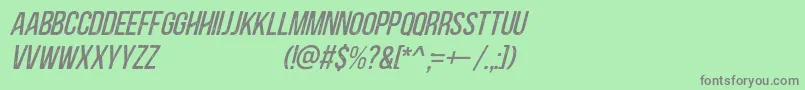 Czcionka Blackside Rust Italic – szare czcionki na zielonym tle