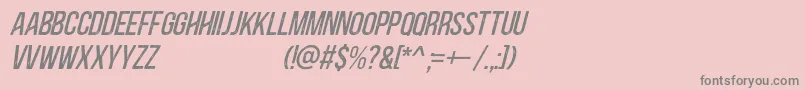 Blackside Rust Italic Font – Gray Fonts on Pink Background