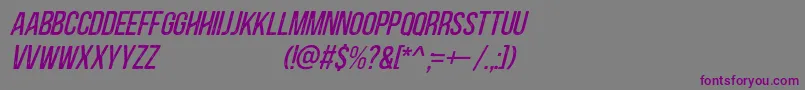Blackside Rust Italic Font – Purple Fonts on Gray Background