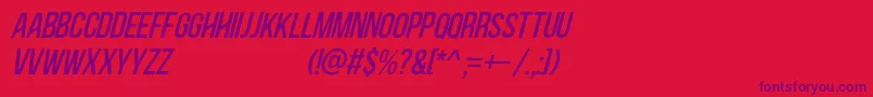 Blackside Rust Italic-Schriftart – Violette Schriften auf rotem Hintergrund