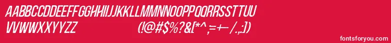 Blackside Rust Italic Font – White Fonts on Red Background