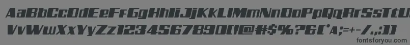 Galacticstormital Font – Black Fonts on Gray Background