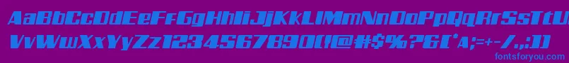 fuente Galacticstormital – Fuentes Azules Sobre Fondo Morado