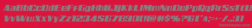Galacticstormital Font – Gray Fonts on Red Background