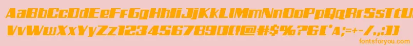 Galacticstormital Font – Orange Fonts on Pink Background