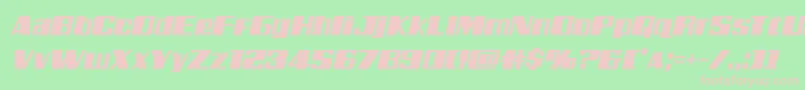 Galacticstormital Font – Pink Fonts on Green Background