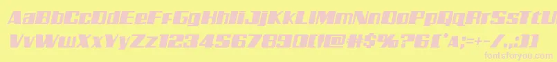 Galacticstormital Font – Pink Fonts on Yellow Background